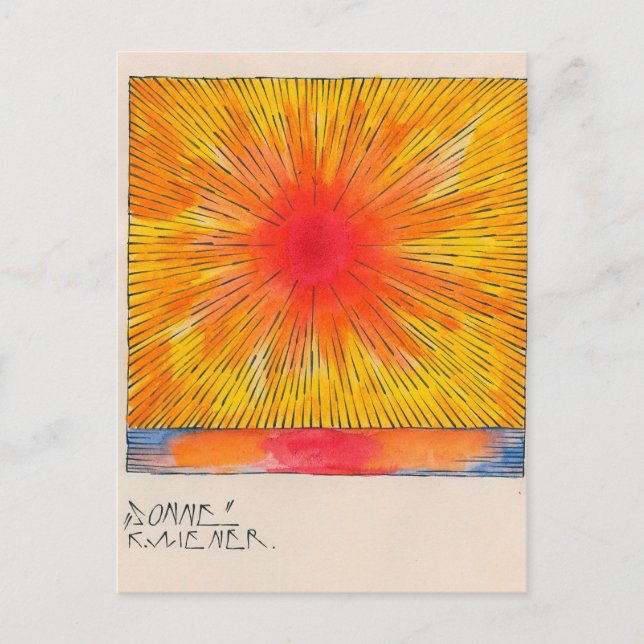 Carte Postale Sonne par Karl Wiener (Devant)