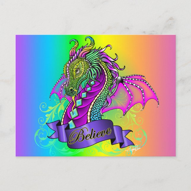 Carte postale "Sonya" Believe Fairy Rainbow Dragon (Devant)