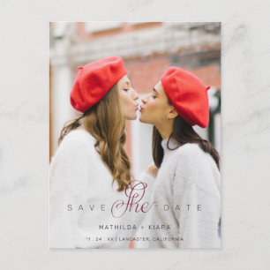 Carte Postale Sophisticated Photo Couple Lesbian Gay