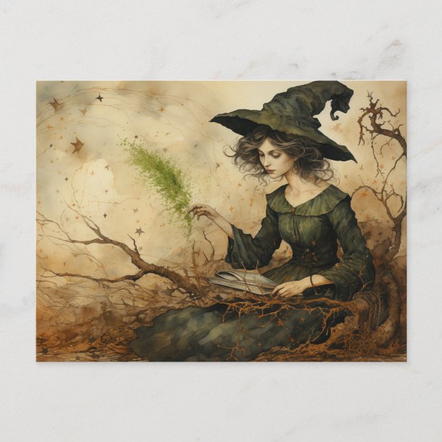 Carte postale sorcière (Devant)