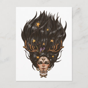 Carte postale sorcière