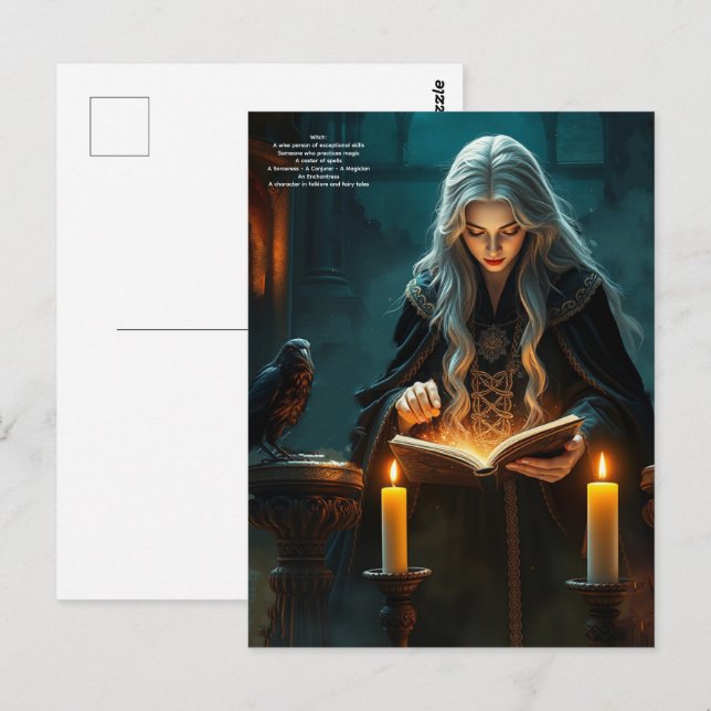 Carte Postale Sorcière (Devant / Derrière)