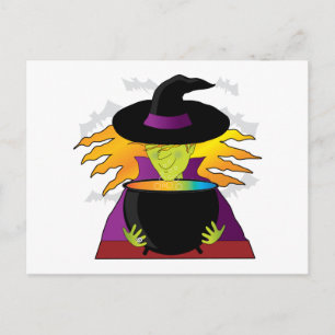 Carte Postale Sorcière Casquette Pod