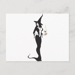 Carte Postale sorcière de l'ampli halloween