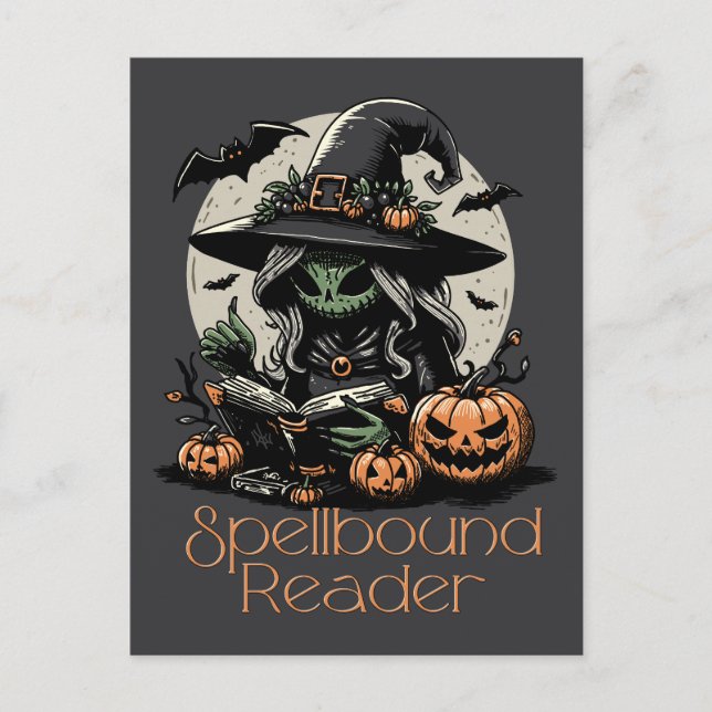 Carte Postale Sorcière de lecteur de spellbound (Devant)