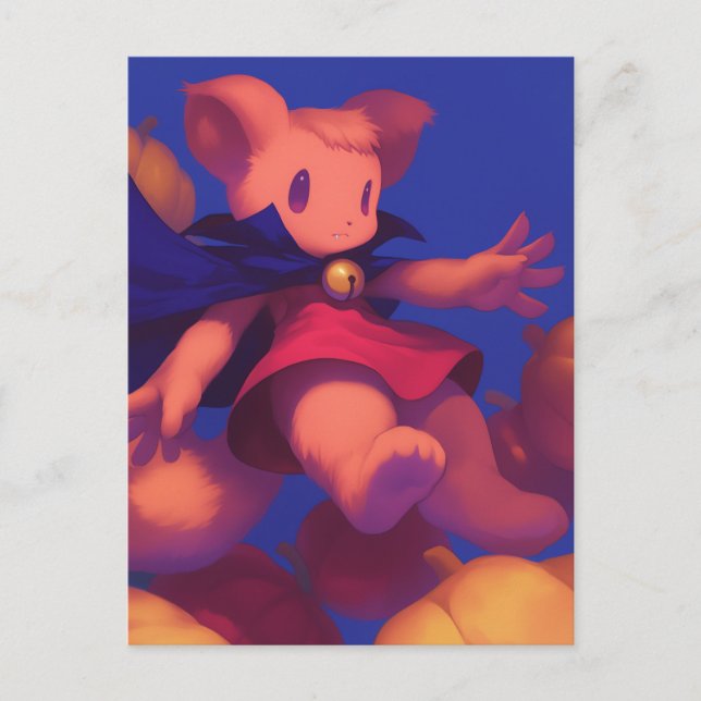 Carte Postale Sorcière écureuil (Devant)