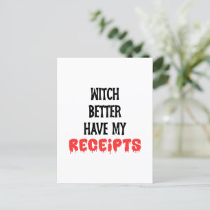 Carte Postale Sorcière Mieux Avoir Mon Comptable De Recettes Hal