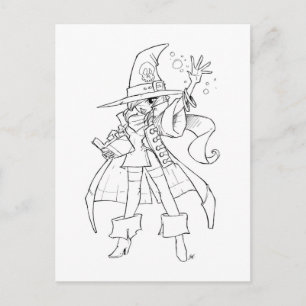 Carte Postale Sorcière pirate