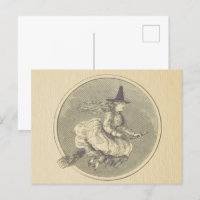 Sorcière sur une chambre Vintage