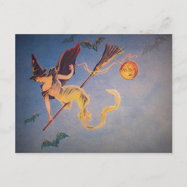 Carte Postale Sorcière Vintage (Devant)