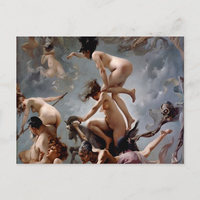 Carte Postale Sorcières au Sabbat - Luis Ricardo Falero (Devant)