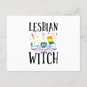Carte Postale Sorcières LGBTQ   Witch Witchcraft Rainbow Idea Ca