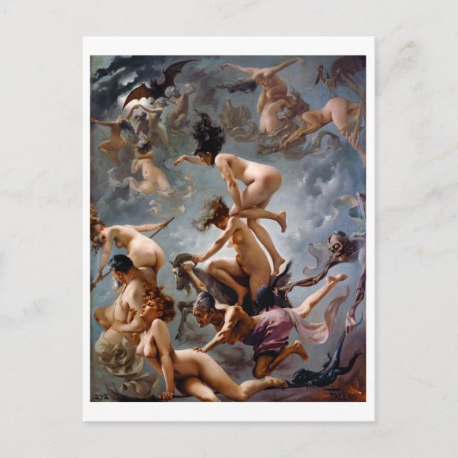 Carte Postale Sorcières qui vont à leur Sabbat | Falero | (Devant)