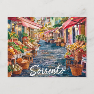 Carte Postale Sorrento Italie peinture du marché