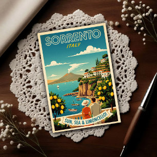 Carte Postale Sorrento, Italie : Un vintage des années 1960 