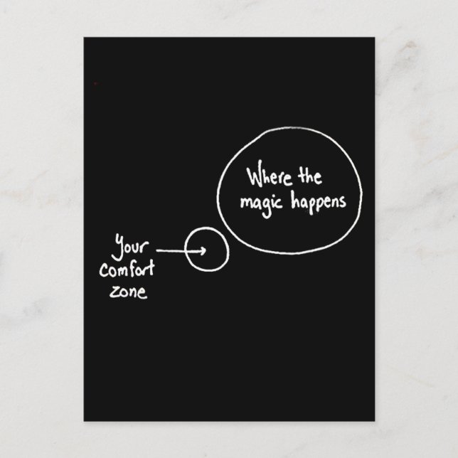Carte Postale Sortez de Votre Zone de Confort (Devant)