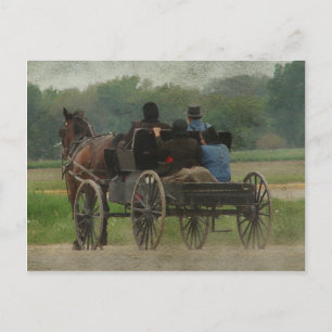 Carte Postale Sortie de famille Amish