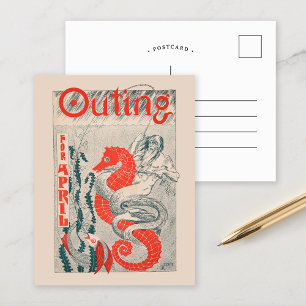 Carte Postale Sortie pour avril 1896   Magazine vintage