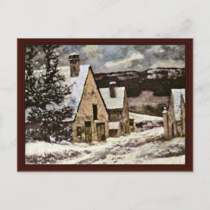 Carte Postale Sortie Village En Hiver Par Courbet Gustave