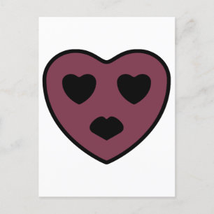 Carte Postale Sortie visage coeur