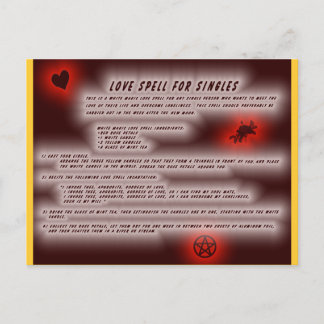 Carte Postale Sortilège d'amour wiccan