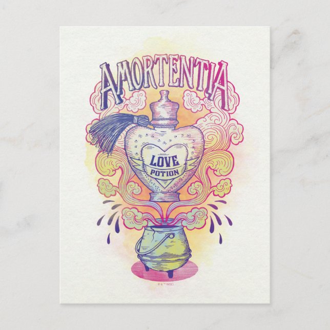 Carte Postale Sortilège Harry Potter | Flacon de Potion d'Amour  (Devant)