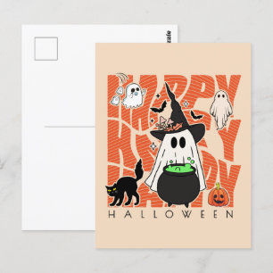Carte Postale Sortir Amusant   Bonne magie d'Halloween et méfait