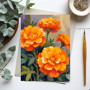 Carte Postale Soudeils dorés Fleurs aquarelles Floral