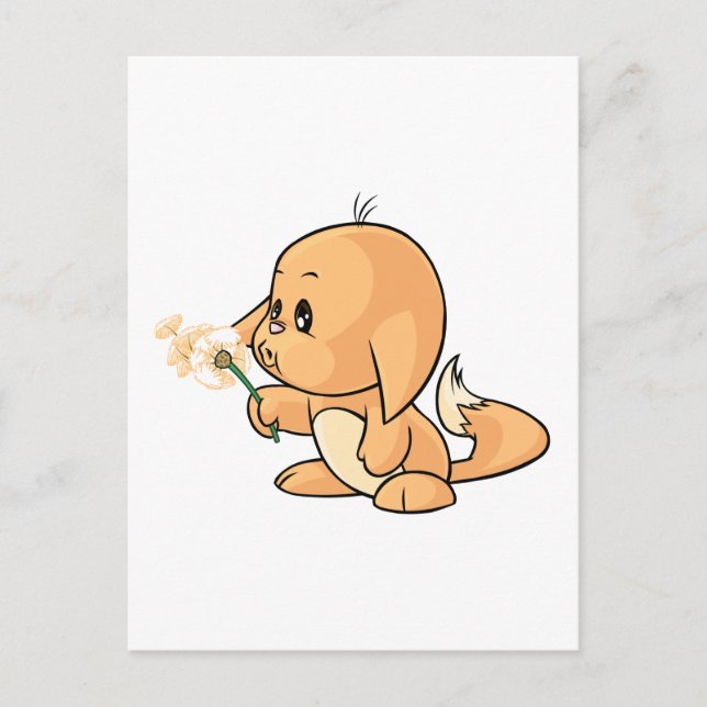 Carte Postale Souhait de Kacheek orange (Devant)