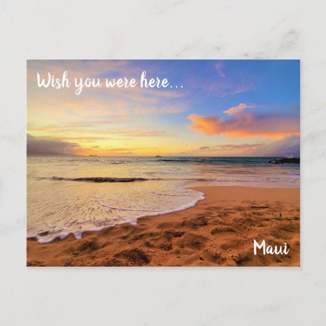 Carte Postale Souhaitez Vous Être Ici Sandy Beach (Devant)