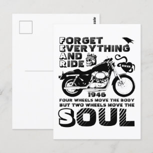 Carte Postale Soul Biker, Date de naissance personnalisée