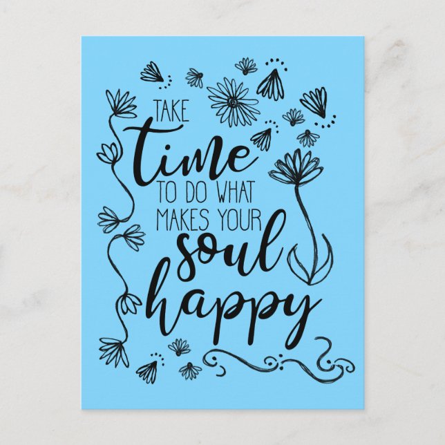 Carte postale 'Soul Happy' avec personnalisation d (Devant)