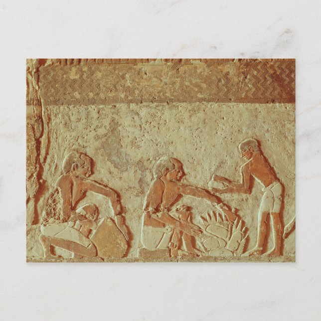 Carte Postale Soulagement représentant la fabrication et la cuis (Devant)