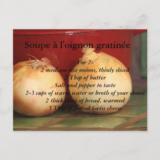 Carte Postale Soupe au gratin d'oignon français