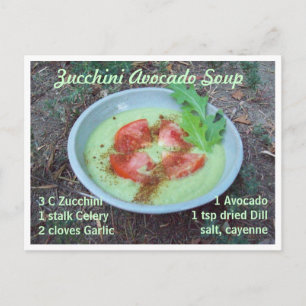 Carte Postale Soupe Zucchini Avocado