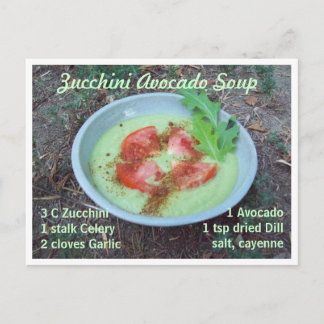 Carte Postale Soupe Zucchini Avocado