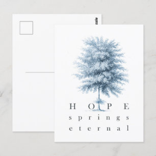 Carte Postale Source d'espoir inspirationnelle Arbre Vintage éte