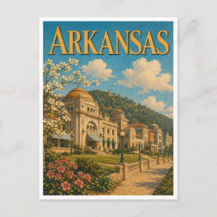 Carte Postale Sources chaudes Arkansas Bathhouse Row GeoSaga