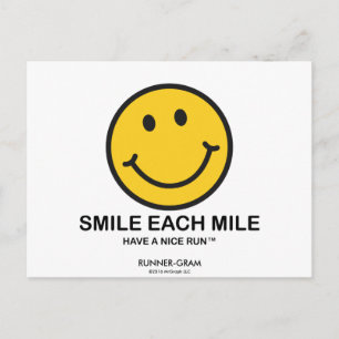 Carte Postale Souriez Chaque Mile / "Nice Run" Runner Gram
