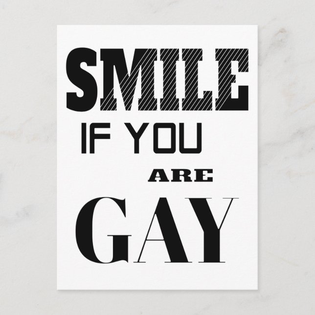Carte Postale Souriez si vous êtes gay (Devant)