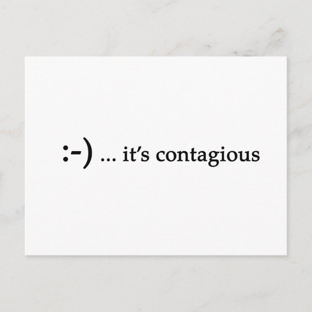 Carte Postale sourire... c'est contagieux. (Devant)