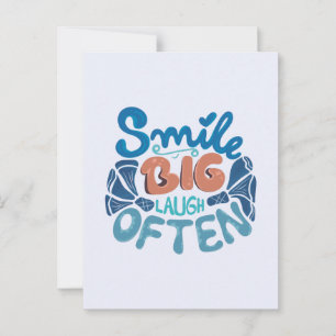 Carte Postale Sourire Grand Rire Souvent : Message Chaleureux
