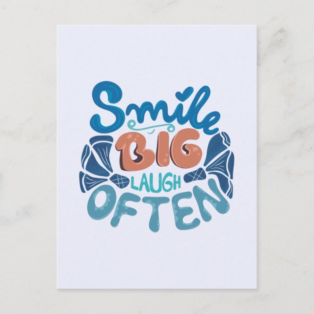 Carte Postale Sourire Grand Rire Souvent : Message Chaleureux (Devant)