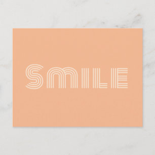 Carte Postale Sourire   Peach Orange Modern Cote Happy Positive