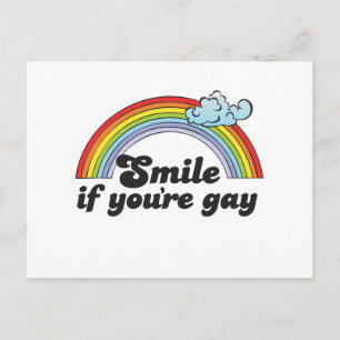 CARTE POSTALE SOURIRE SI TU ES GAY