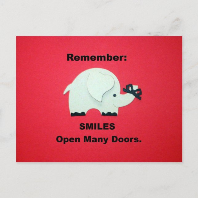 Carte Postale Sourires Ouvre De Nombreuses Portes ! (Devant)