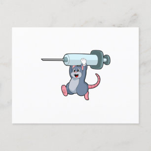 Carte Postale Souris comme infirmière avec Syringe.PNG