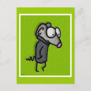Carte Postale Souris dans une fosse