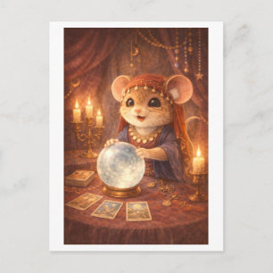 Carte Postale Souris de carrière comme diseuse de bonne aventure