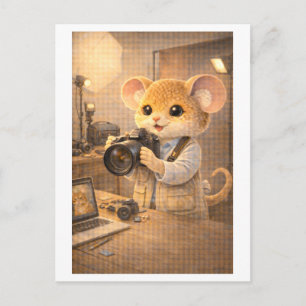 Carte Postale Souris de carrière comme photographe
